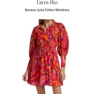 BNWT Farm Rio Banana Juice Midi Dress
